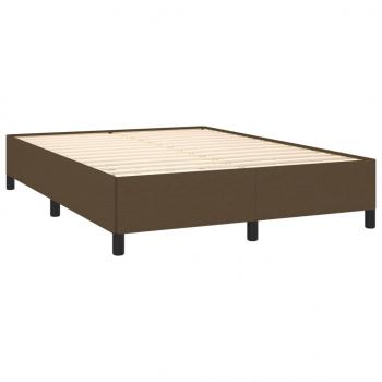 Boxspringbett mit Matratze Dunkelbraun 140x190 cm Stoff