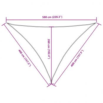 Sonnensegel Oxford-Gewebe Dreieckig 4x4x5,8 m Anthrazit