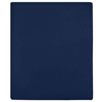 ARDEBO.de - Spannbettlaken 2 Stk. Jersey Marineblau 90x200 cm Baumwolle