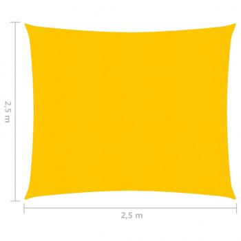 Sonnensegel 160 g/m² Gelb 2,5x2,5 m HDPE