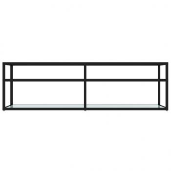 TV-Schrank Weiß Marmor-Optik 140x40x40,5 cm Hartglas