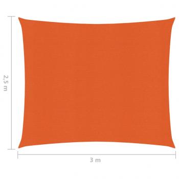 Sonnensegel 160 g/m² Orange 2,5x3 m HDPE