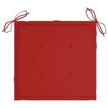 Gartenstuhl-Kissen 6 Stk. Rot 40x40x3 cm Oxford-Gewebe