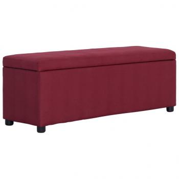 ARDEBO.de - Bank mit Staufach 116 cm Weinrot Polyester