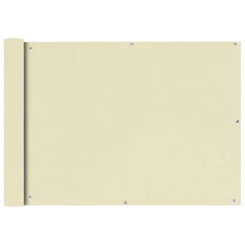 ARDEBO.de - Balkonsichtschutz Oxfordgewebe 75x400 cm Creme