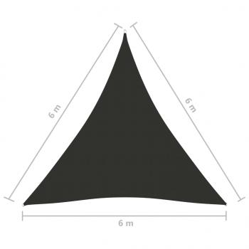 Sonnensegel Oxford-Gewebe Dreieckig 6x6x6 m Anthrazit