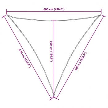 Sonnensegel Oxford-Gewebe Dreieckig 6x6x6 m Anthrazit