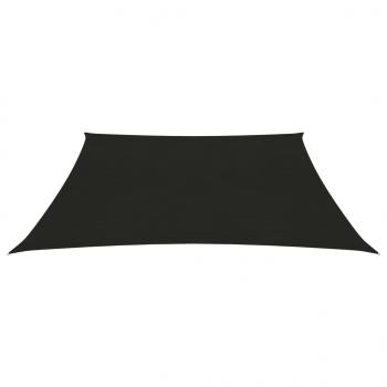 Sonnensegel 160 g/m² Schwarz 2,5x3 m HDPE