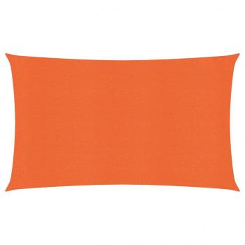 ARDEBO.de - Sonnensegel 160 g/m² Orange 2,5x5 m HDPE