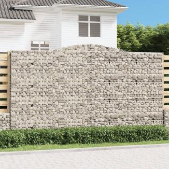 ARDEBO.de - Gabionen mit Hochbogen 6 Stk. 400x50x220/240cm Verzinktes Eisen