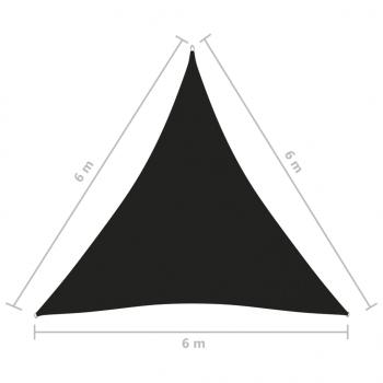 Sonnensegel Oxford-Gewebe Dreieckig 6x6x6 m Schwarz