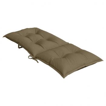 Hochlehner-Auflagen 4 Stk. Melange Taupe 120x50x7 cm Stoff