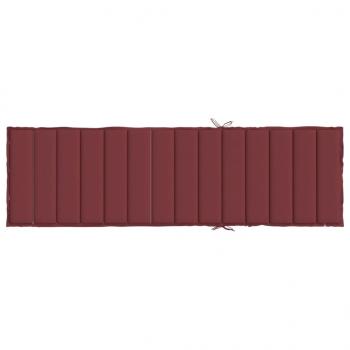 Sonnenliegen-Auflage Melange Weinrot 200x60x4 cm Stoff