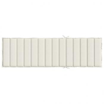 Sonnenliegen-Auflage Melange Creme 200x60x4 cm Stoff