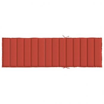 Sonnenliegen-Auflage Melange Rot 200x70x4 cm Stoff