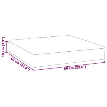 Palettenkissen Melange Rot 60x60x10 cm Stoff