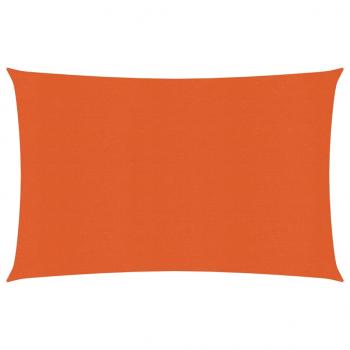 ARDEBO.de - Sonnensegel 160 g/m² Rechteckig Orange 4x5 m HDPE