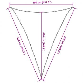 Sonnensegel Hellgrau 4x5x5 m 100% Polyester Oxford