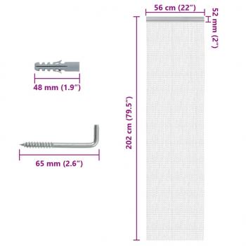 Türvorhang aus Ketten 56x202 cm Aluminium