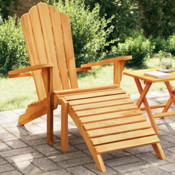 ARDEBO.de - Adirondack-Gartenstuhl mit Fußstütze Massivholz Teak