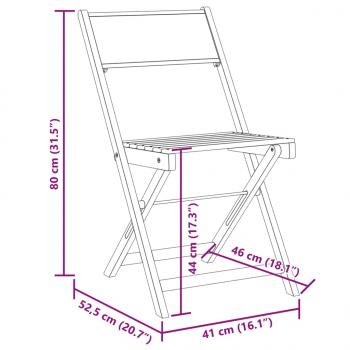 Gartenstühle 6 Stk. Klappbar Cremeweiß Stoff und Massivholz