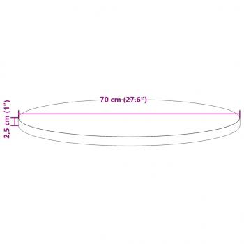 Tischplatte Rund Wachsbraun Ø70x2,5 cm Massivholz Kiefer