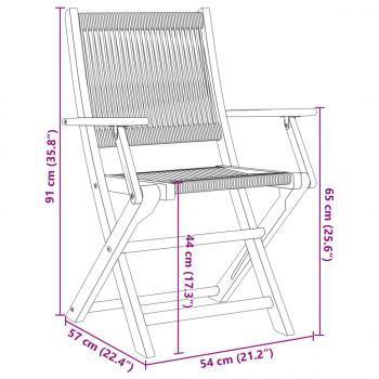 3-tlg. Bistro-Set Schwarz Polypropylen und Massivholz