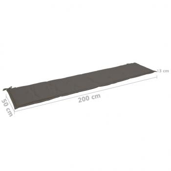 Gartenbank-Auflage Anthrazit 200x50x3 cm Oxford-Gewebe