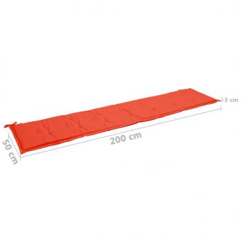 Gartenbank-Auflage Rot 200x50x3 cm Oxford-Gewebe