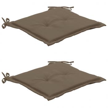 Gartenstuhl-Kissen 2 Stk. Taupe 50x50x3 cm Oxford-Gewebe