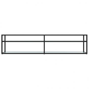 TV-Schrank Weiß Marmor-Optik 180x40x40,5 cm Hartglas