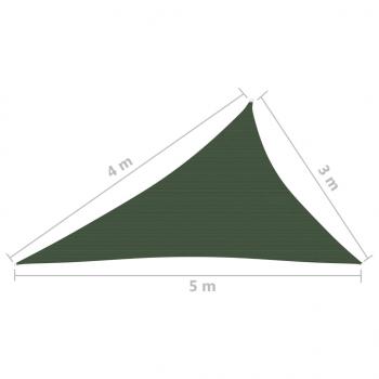 Sonnensegel 160 g/m² Dunkelgrün 3x4x5 m HDPE