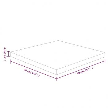 Tischplatte Quadratisch Dunkelbraun 40x40x4cm Behandelte Eiche