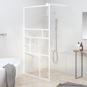 ARDEBO.de - Duschwand für Walk-In Dusche 115x195 cm ESG-Glas Weiß