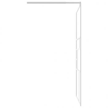 Duschwand für Walk-In Dusche 115x195 cm ESG-Glas Weiß