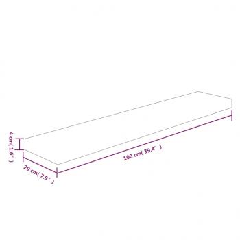 Regalboden 100x20x4 cm Unbehandeltes Massivholz Eiche