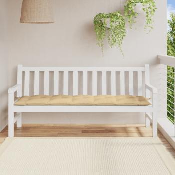 Gartenbank-Auflage Melange Beige 180x50x7 cm Stoff