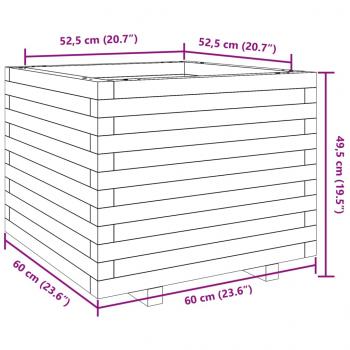 Pflanzkübel 60x60x49,5 cm Massivholz Kiefer