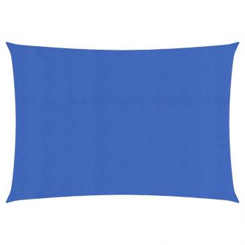 ARDEBO.de - Sonnensegel 160 g/m² Rechteckig Blau 4x6 m HDPE