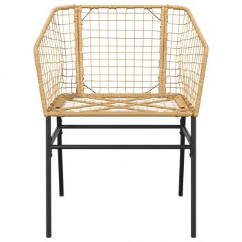 Gartenstühle 2 Stk. Braun Poly Rattan