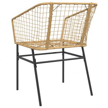 Gartenstühle 2 Stk. Braun Poly Rattan