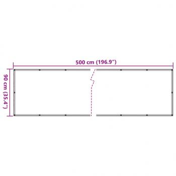 Garten-Sichtschutz Leistenstein-Optik Grau 500x90 cm PVC