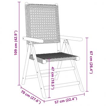 7-tlg. Garten-Essgruppe Poly Rattan und Massivholz Grau