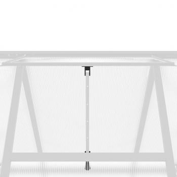 Gewächshaus mit Fundamentrahmen Silbern 169x169x202 Aluminimum