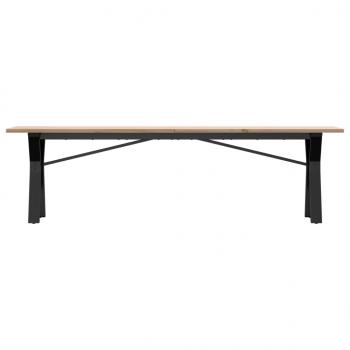 Couchtisch Y-Gestell 160x40x45 cm Massivholz Kiefer & Gusseisen