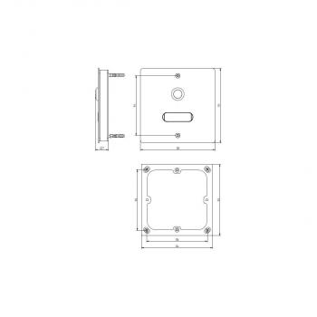 Grothe ETA 501 V2A AP Etagenplatte, 1 WE, 130 x 130 x 19 mm (55501)