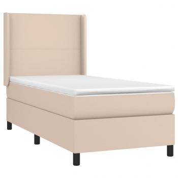 Boxspringbett mit Matratze & LED Cappuccino-Braun 100x200cm