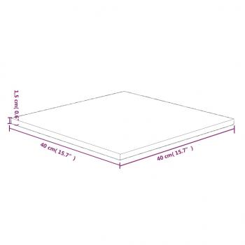 Tischplatte Quadratisch 40x40x1,5 cm Eichenholz Unbehandelt