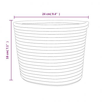 Aufbewahrungskörbe 2 Stk. Grau und Weiß Ø24x18 cm Baumwolle