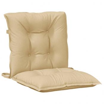 Niedriglehner-Auflagen 4 Stk. Melange Beige 100x50x7 cm Stoff